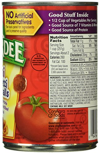 Chef Boyardee Mini Spaghetti & Meatballs, 14.5 Oz thumbnail