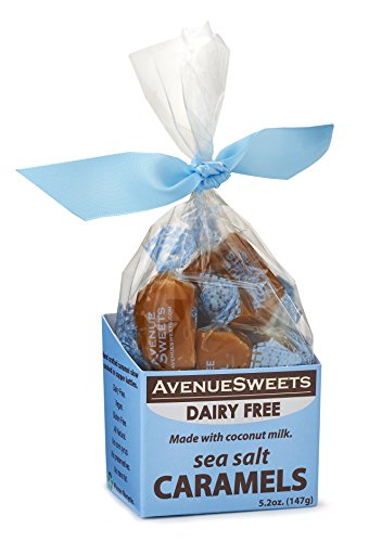 AvenueSweets - Handcrafted Dairy Free Vegan Individually Wrapped Soft Caramels - 2 x 5.2 oz Boxes - Sea Salt