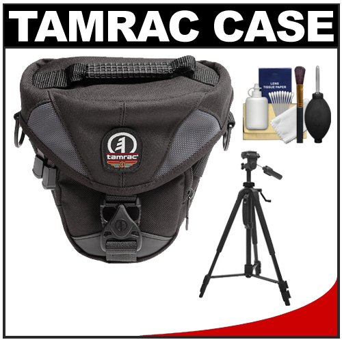 Tamrac 5513 Adventure Zoom 3 Digital SLR Camera Bag Holster Case (Black/Gray) with Tripod + Accessory Kit for Canon EOS 70D, 6D, 5D Mark III, Rebel T3 thumbnail