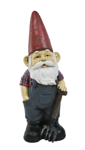 KelKay 4807 Farmer Gnome Garden Decor Statue