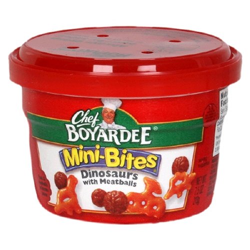 Chef Boyardee Dino Shaped Pasta with Meat, 7.5-Ounce Microwavable Bowls (Pack of 12)