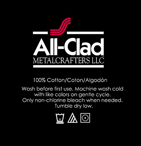 All-Clad Textiles 100-Percent Cotton Solid Kitchen Towel, Chili