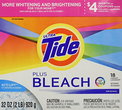 Tide Ultra Plus Bleach Original Scent Powder Laundry Detergent, 18 Loads, 32 Oz thumbnail