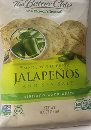 The Better Chip Tortilla Chips, Jalapeno and Sea Salt, 6.4 Ounce