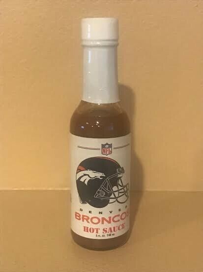 Denver Broncos Officially Licensed NFL Hot Sauce 5 Fl. Oz Sealed (Not Edible)