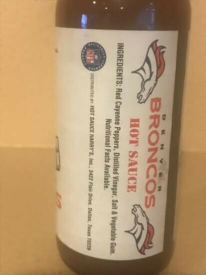 Denver Broncos Officially Licensed NFL Hot Sauce 5 Fl. Oz Sealed (Not Edible) thumbnail