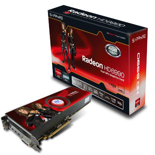 Sapphire Radeon HD 6990 4GB DDR5 DVI-I/QUAD MINI DP PCI-Express Graphics Card 100310SR thumbnail