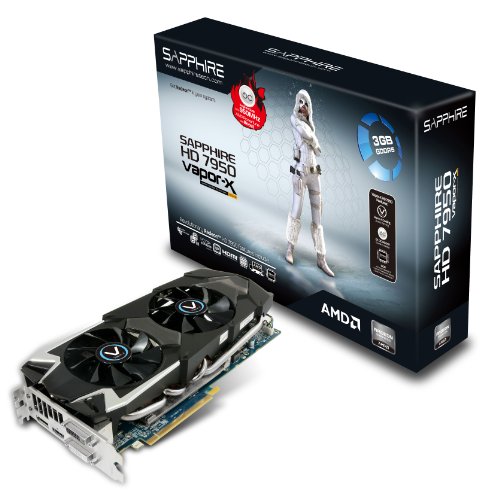 Sapphire Radeon Vapor-X HD 7950 OC with Boost 3 GB DDR5 DL-DVI-I/SL-DVI-D/HDMI/DP PCI-Express Graphics Card 11196-09-40G