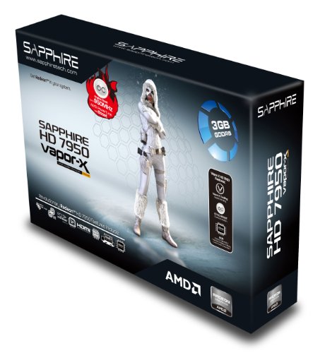 Sapphire Radeon Vapor-X HD 7950 OC with Boost 3 GB DDR5 DL-DVI-I/SL-DVI-D/HDMI/DP PCI-Express Graphics Card 11196-09-40G thumbnail
