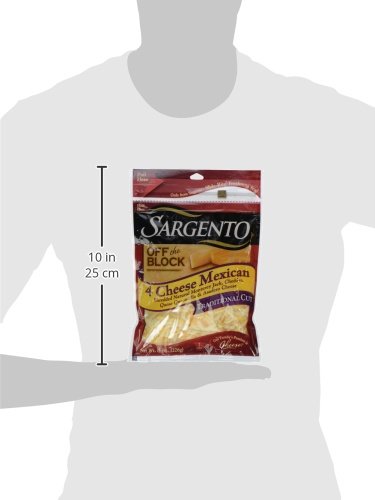 Sargento Off the Block 4 Cheese Mexican Traditional Cut Shredded Cheese, 8 Oz. thumbnail