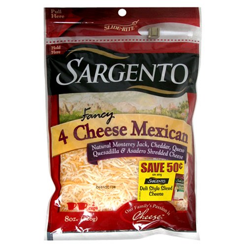 Sargento Off the Block 4-Cheese Mexican Blend Fine Shredded Cheese - 8oz