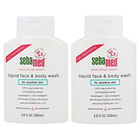 Sebamed Liquid Face and Body Wash PH 5.5 Mild Dermatologist Recommended Hydrating Cleanser for Sensitive Skin 6.8 Fluid Ounces (200 Milliliters) Pack 
