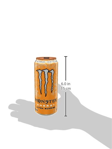 (24 Cans) Monster Ultra Sunrise  Sugar Free Energy Drink  16 Fl Oz