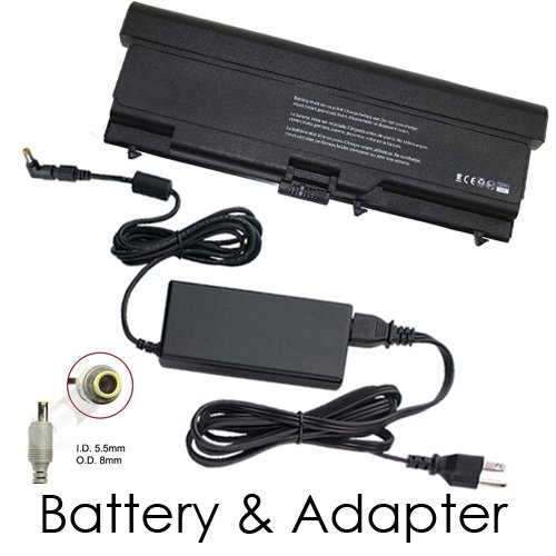 Lenovo Thinkpad W510 4875 Laptop Battery and 65 Watt Adapter - Premium Powerwarehouse 9 Cell Battery and 65 Watt Adapter Combo