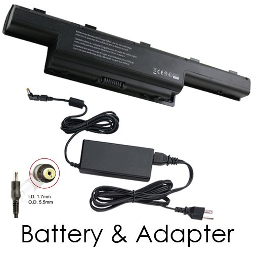 Acer Aspire AS7750G-9657 Laptop Battery and 65 Watt Adapter - Premium Powerwarehouse 9 Cell Battery and 65 Watt Adapter Combo