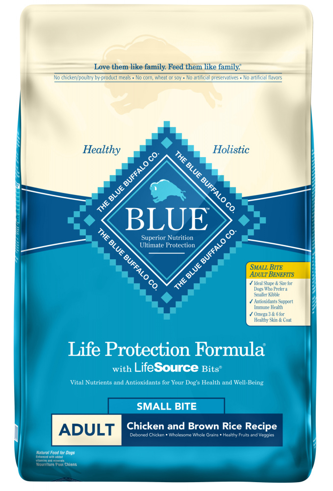 Blue Buffalo Life Protection Natural Small Bites Chicken  Brown Rice Recipe Adult Dry Dog Food - 60 Lb Bag (2 X 30 Lb Bag)