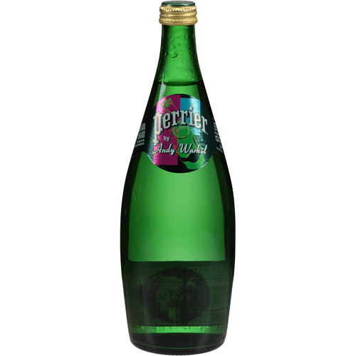 Perrier by Andy Warhol Sparkling Natural Mineral Water, 25.3 Fl Oz, (Pack of 12)