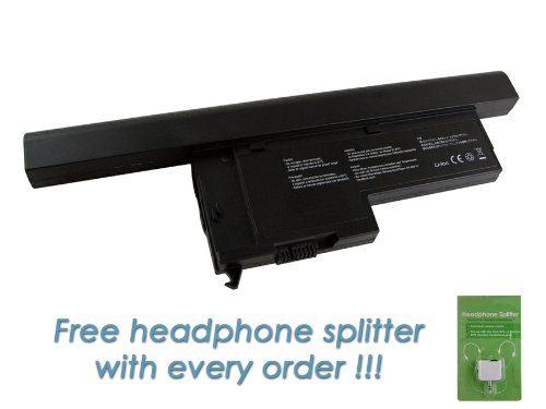 Lenovo IBM Thinkpad X61-7668 8-cell, 4800mAh Replacement Laptop Battery with FREE Headphone Splitter