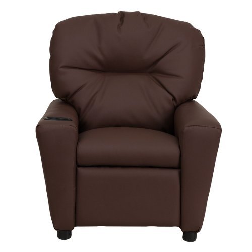 Cuero BT-7950-R-BRN-LEA-GG Contemporáneo Marrón Niños Reclinable Con Holder Copa thumbnail