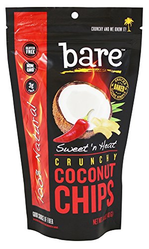 Bare Fruit - 100% Natural Crunchy Coconut Chips Sweet 'n Heat - 1.4 Oz (pack of 2)