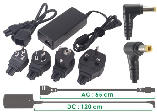 Battery2go 1-year Warranty Adapter Supply 100-240V for AcerNote TravelMate 735TXV, Aspire 5050-5954, TravelMate 213TX