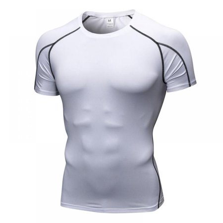 Shengshi 10 Colors New Arrival Summer Fashion Casual Short-sleeved Slim Men T-shirt Brand Casual T-shirts Elasitc Quick-Dry Tops Tee