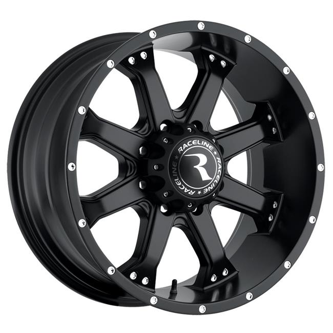 Raceline 991B-ASSAULT 17  Cast Aluminum Wheel  ASSAULT BLACK 17X9 6X5.5 +25mm (6 B/S) Fits Select: 2015-2018 CHEVROLET SILVERADO K1500 LT  2014 CHEVRO