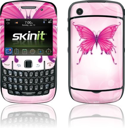 Skinit Protective Skin for Curve 8530 (Pink Butterfly) thumbnail