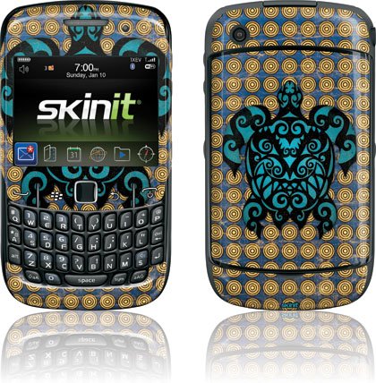 Skinit Protective Skin for Curve 8530 - Tribal Turtle - Blue