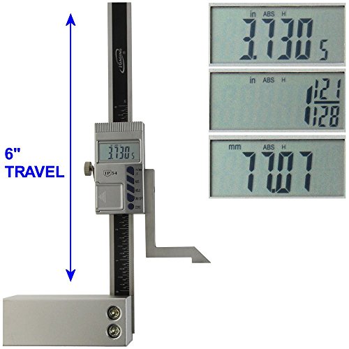 IGaging Digital Electronic Height Gauge with Magnetic Base, 6 Inch