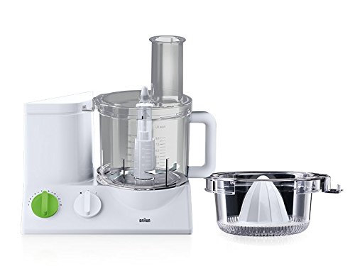 Braun FP3020 12 Cup Food Processor Ultra Quiet Powerful Motor, Includes 7 Attachment Blades + Chopper and Citrus Juicer , Made in Europe with German E thumbnail