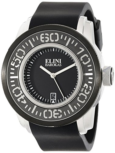 Elini Barokas Men's ELINI-12989-01-BB Equinox Analog Display Swiss Quartz Black Watch thumbnail