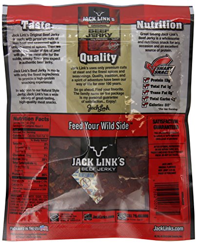 Jack Link's Beef Jerky, Original, 3.25-Ounce Bags (Pack of 4) thumbnail