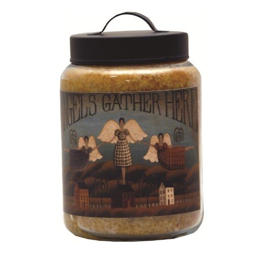 Goose Creek 64-Ounce Angel Kiss Jar Candle with Angels Gather Here Folk Art