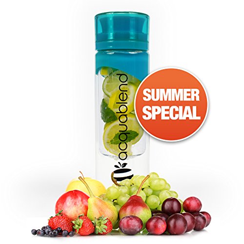 SUMMER SPECIAL - Acquablend ® Premium 24oz Twist Top Fruit Infuser Water Bottle. Create Your Own Naturally Flavored Fruit Infused Water, Juice, Iced 