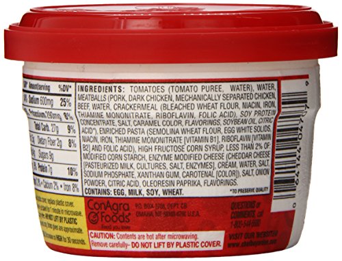 Chef Boyardee Mini Spaghetti Rings & Meatballs  7.5 Oz. Microwavable Bowls Pack of 12 thumbnail