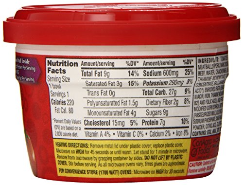 Chef Boyardee Mini Spaghetti Rings & Meatballs  7.5 Oz. Microwavable Bowls Pack of 12 thumbnail