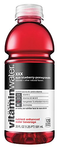 Vitaminwater Xxx, Electrolyte Enhanced Water W/ Vitamins, Açai-blueberry-pomegranate Drinks, 20 Fl Oz, 24 Pack