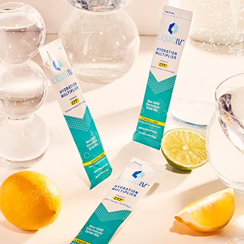 Liquid I.V. Hydration Multiplier - Lemon Lime - Hydration Powder Packets | Electrolyte Drink Mix | Easy Open Single-Serving Stick | Non-GMO | 16 Stick thumbnail
