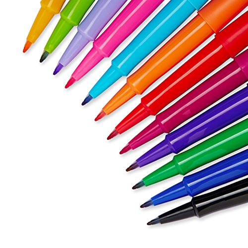 Paper Mate Flair Porous-Point Felt Tip Pen, Medium Tip, 12-Pack, Fashion Colors (74423) thumbnail