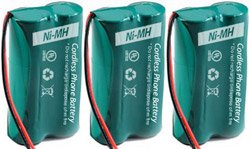 Replacement Telephone Battery for GE/RCA 5-2814 / 5-2826 / 5-2540 / 5-2734 / BATT-6010 / CBD8003 / CPH-515D (3-Pack)