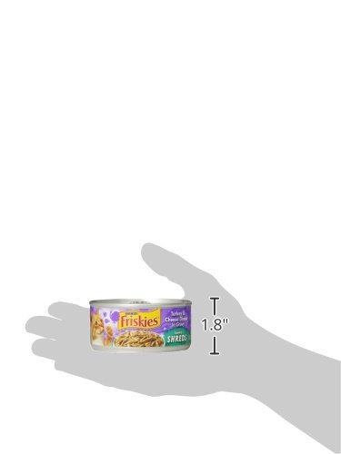 Friskies Wet Cat Food, Savory Shreds, Turkey & Cheese Dinner in Gravy, 5.5-Ounce Can, Pack of 24 thumbnail