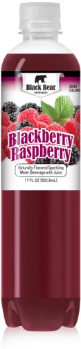 Black Bear Sparkling Water Blackberry Raspberry, 17 Oz (Pack of 12)