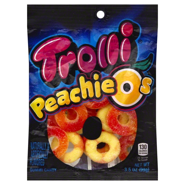 Trolli Peachieos Peach Gummy Rings Candy