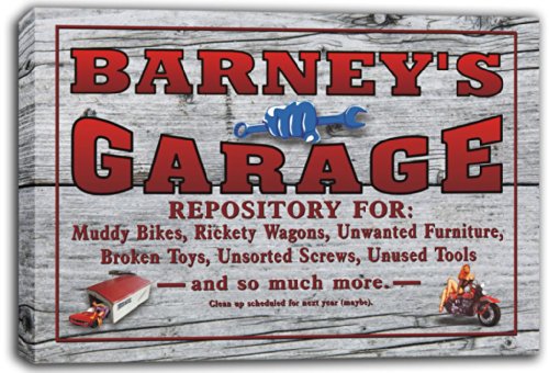 Scpp1-0701 BARNEY'S Home Bar Beer-Ale Pub Stretched Canvas Print Sign