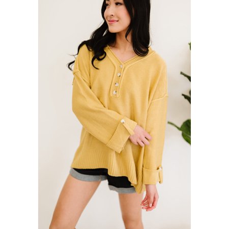 Jodifl Golden Hour Full Size Run Henley Sweater