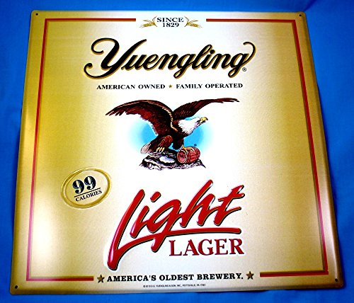 Yuengling Light Lager Beer New Design 16x16 Metal Sign