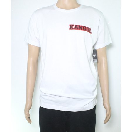 Kangol Mens Graphic T-Shirt Sz Large Crewneck Short Sleeve Tee White L