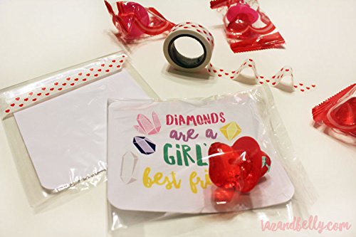 30 Candy Heart Pop LOVE Rings Lollipop FRESH Red Pink Party Girls thumbnail
