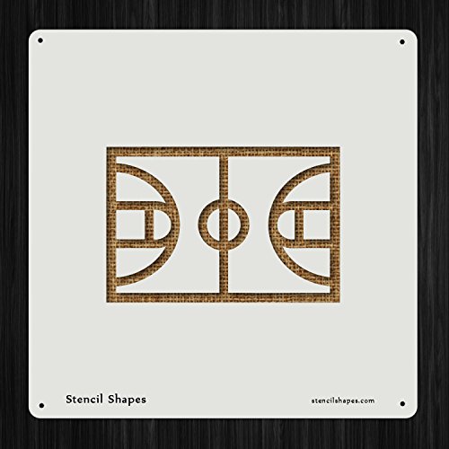 Basketball Court Positions Shot Sport Sports, Style 7263 DIY Plastic Stencil Acrylic Mylar Reusable